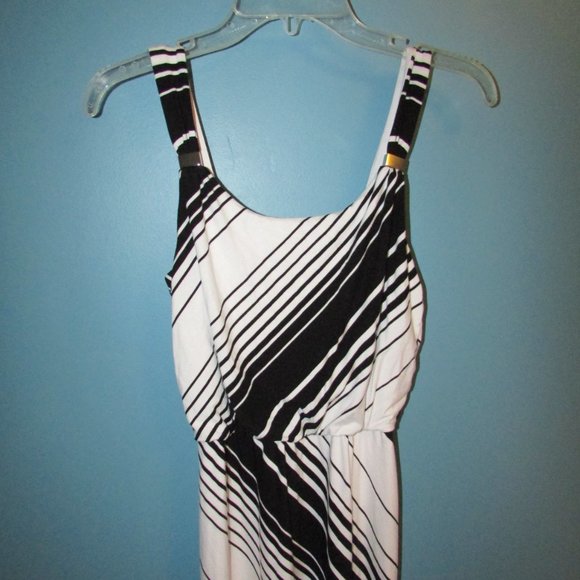 WHBM Sleeveless Bias Stripe Maxi Dress - Picture 5 of 9